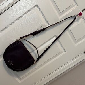 Kate Spade Oliver Street Lilly leather crossbody in dark burgundy.